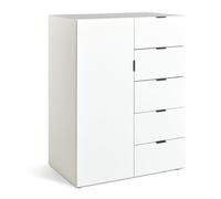 Argos Home Zeke 1 Door 5 Drawer Short Wardrobe - White