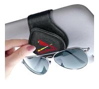 ARGUFI for MLB Boston Red Sox Car Visor Sunglass Holder - Black Leather Eyeglass Case with Team Logo, Clip-On Sun Visor Organizer for Auto Interior, Boston Red Sox Gifts