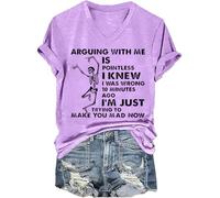 Arguing with Me is Pointless V-Neck Tshirt I Knew I was Wrong Skull Shirt