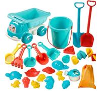 Argument Toys Travel Toys for , Set for Outdoors, 29 Parts Kit | Portable Bucket, Shovels, Rake, Sieve, Shapes, Can