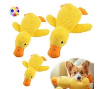 Argumub Calming Duck Dog Toy, Calming Duck Toy for Dogs, Large Yellow Duck With Squeak Resistant Bite Sleep Companion (3pcs mix)