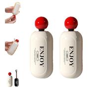Argumub Eptchn Handy Roller, Reusable Lint Roller for Clothes, Magic Sticky Lint Roller with Hidden Hair Removal Brush (2pcs-White)