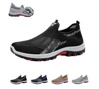 Argumub Jarv Cooling Comfort Sneaker, Atlacoast Shoes for Men, Mesh Breathable Anti-Slip Slip-On Walking Shoes, Hiking Shoes (Black, Adult, Men, 7.5, Numeric, UK Footwear Size System, Medium)