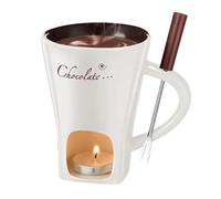 Argumub Mini Ceramic Chocolate Fondue Mug Set, Ceramic Chocolate Fondue Mug (White)