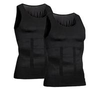 Argumub Shaperluv Tank 2.0 for Men Male Compression Shirt (UK, Alpha, 3XL, Regular, Regular, Black*2)