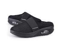 Argumub Stylendy Orthopedic Loafers, Air Cushion Slip-On Walking Shoes Orthopedic Diabetic Walking Shoes (Black, Adult, Women, 4, Numeric, UK Footwear Size System, Medium)
