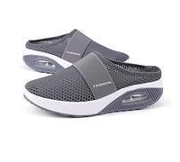 Argumub Stylendy Orthopedic Loafers, Air Cushion Slip-On Walking Shoes Orthopedic Diabetic Walking Shoes (Dark Gray, Adult, Women, 2, Numeric, UK Footwear Size System, Medium)