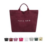 Argumub Women's Letters Print Tote Bag, Retro Waterproof Stylish Large-Capacity Handbags for Women, Sparkling Shoulder Bag for Travel And Commuting (P)