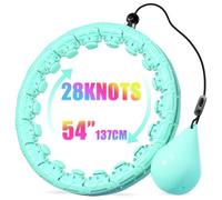 Argvsde Weighted Hula Infinity Fitness Hoop for Adult Weight Loss, 2 in 1 Smart Fitness Workout Hula Circle Hoops with 28 Detachable Knots, Exercise Fit Hoop Suitable for Women and Beginners