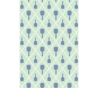 Argyle 6x9" Pickleball Notebook: Lined Journal with a Pickleball Argyle Pattern in Mint and Blue