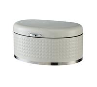 Argyle 9L Bread Bin Carbon Steel Container with Flip-Open Lid Geepas Cream One Size