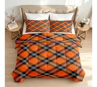 Argyle Check Double Coverless Duvet Set All-Season 3D Reversible