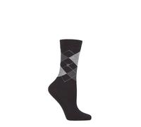 Argyle Socks Burlington Womens Covent Garden Cotton Various Colours- 1 Pair Pack