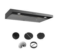 Argyolas Black Range Hood - Under Cabinet, extractor metalico cocina range hood under cabinet under cabinet range hood 30 inch stove vent hood hood vents for kitchen hood range