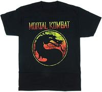 ARHAR Mortal Kombat Logo Graphic Men Short Sleeve T Shirt Black M