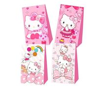 ARHAVI 12Pcs Party Gift Bags Goodie Bags for Kitty Birthday Decorations Party Supplies