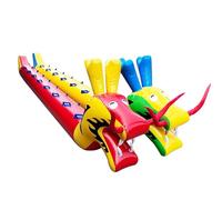ARHEORMUH 2pcs Outdoor Field Day Game Teamwork Corporate Events Lawn PVC Inflatable Dragon Boat, Easy to Carry Multiplayer Gaming Props(7 seats/L-5M)