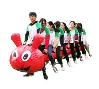 ARHEORMUH Field Day Games Team Building Outdoor Activities Dragon Boat Group Collaboration Gaming for 4-12 Players Home School Company(Red,6 seats/L-4M)