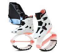 ARHEORMUH Kangaroo Jump Shoes White Pink Low Impact Rebound Shoe Fits Jumping for Extra Calorie Burn, Running, Virtual Fitness Classes, with Storage Bag(L 36-38EU)