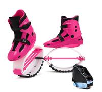 ARHEORMUH Kangaroo Jumps Shoes Pink Bouncing Shoes with Bag, Sports Fitness Training Equipment For Extra Calorie Burn Running Virtual Fitness Classes(L 36-38EU)