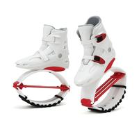ARHEORMUH Kangaroo Jumps Shoes White Unisex Fitness Bounce Shoes,Comfortable Lining Jumping Training Moon Boots for Exercise And Fun Load 30-110kg(L 36-38EU)