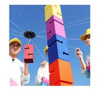 ARHEORMUH Team Building Tower Games for Work, Outdoor Group Activity Teamwork Games for School Classroom Enterprise Training(Multi-colored,8PCS)