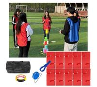 ARHEORMUH Teamwork Block Stacking Tower Game Kit for Indoor Outdoor Team Building, Office Icebreakers, Adult Work Group Activities(Red,10PCS)
