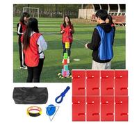 ARHEORMUH Teamwork Block Stacking Tower Game Kit for Indoor Outdoor Team Building, Office Icebreakers, Adult Work Group Activities(Red,8PCS)