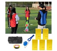 ARHEORMUH Teamwork Block Stacking Tower Game Kit for Indoor Outdoor Team Building, Office Icebreakers, Adult Work Group Activities(Yellow,5PCS)