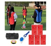 ARHEORMUH Teamwork Block Stacking Tower Game Kit for Indoor Outdoor Team Building, Office Icebreakers, Adult Work Group Activities(Red,5PCS)