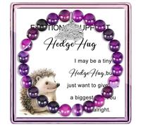 ARHTF Hedgehog Gifts for Women EMOTIONAL SUPPORT Hedgehog Charm Bracelet Hedgehog Accessories Hedgehog Lover Gift, M, Stone, no gemstone