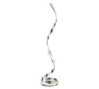 Aria Integrated LED Floor Lamp Chrome Effect Plate & White Acrylic 1 Light IP20 Netlighting Grey One Size