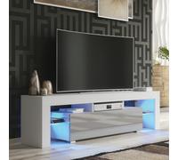 Aria 160m TV Unit LED - White & Grey Gloss Doors