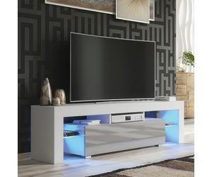 Aria 160m TV Unit LED - White & Grey Gloss Doors
