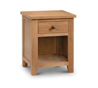 Julian Bowen Marlborough Single Drawer White Oak Bedside Table - Wood - Wilko