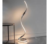 aria led floor lamp in chrome