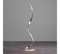 aria led floor lamp in silver leaf