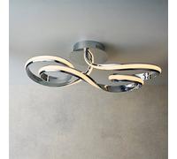 aria led semi flush ceiling light in chrome