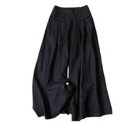 Aria Luxe Women Palazzo Pants Summer Linen Casual High Waist Wide Leg Flowy Culotte Pants Drawstring Yoga Jogging Bottoms Sweatpants Women Thicker(Black,3XL)