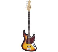 Aria STB J Bass Guitar with Tortoise Shell Pickguard (3 Tone Sunburst)