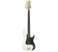 Aria STB P Bass Guitar, White with Black Pickguard