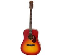 Aria Vintage 100 Series 6 String Dreadnought Acoustic Guitar Matte Cherry Burst