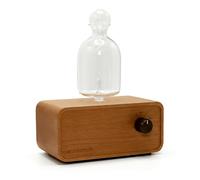 Aria Waterless Essential Oil Diffuser, Retro Beaker Design Glass Nebuliser with Solid Wood Base, Wireless Aromatherapy Diffuser for Large Rooms Yoga, Rechargeable Scented Oil Diffuser with LED & Timer