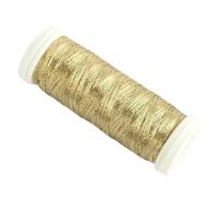 Ariadna Metallic Embroidery Thread Silva 273yd / 250m Cross Stitch Bobbin Lace Machine Embroidery Handmade 200 dtex (Light Gold)