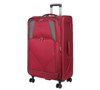 ARIANA® 29" Large Suitcase Expandable Lightweight Soft Shell Hold Luggage, 4 Wheel Spinner, Combination Lock, Telescopic Handle, Checked Travel Bag (Burgundy)