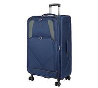 ARIANA® 29" Large Suitcase Expandable Lightweight Soft Shell Hold Luggage, 4 Wheel Spinner, Combination Lock, Telescopic Handle, Checked Travel Bag (Navy)