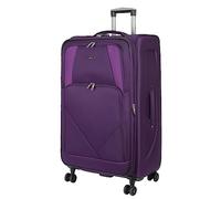 ARIANA® 29" Large Suitcase Expandable Lightweight Soft Shell Hold Luggage, 4 Wheel Spinner, Combination Lock, Telescopic Handle, Checked Travel Bag (Purple)