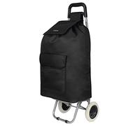 ARIANA 61Ltr Lightweight 2 Wheel Large Shopping Trolley Shopping Cart Grocery Bag Shopper - ST54 (Plain Black)