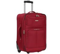 ARIANA Cabin Suitcase Lightweight Carry On Luggage Trolley Travel Bag 10Kg Hand Luggage 2 Wheels - 55x38x23cm (Red, 21" Small (Cabin Size))