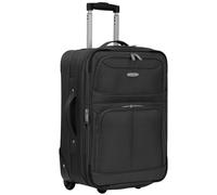 ARIANA Cabin Suitcase Lightweight Carry On Luggage Trolley Travel Bag 10Kg Hand Luggage 2 Wheels - 55x38x23cm (Black, 21" Small (Cabin Size))